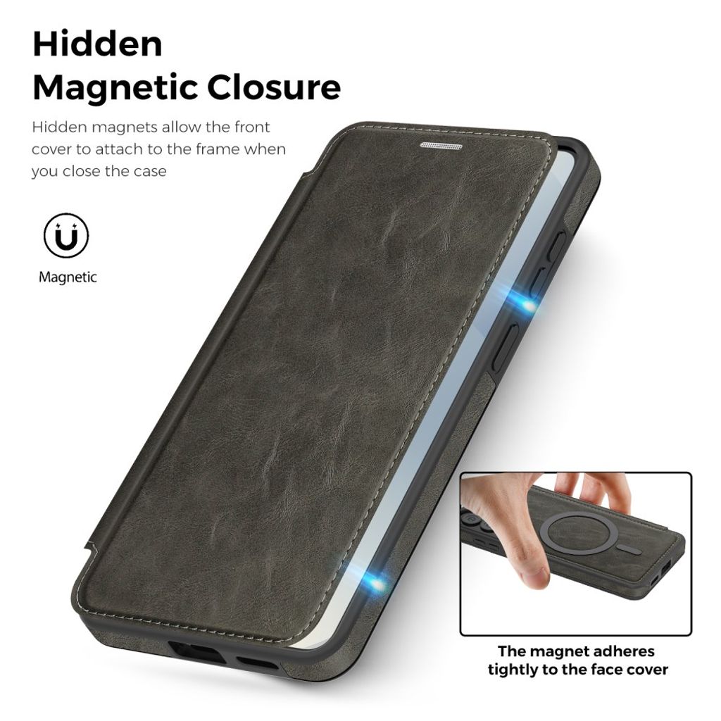 Samsung Galaxy S26 Plus MagSafe Lompakkokotelo - Harmaa