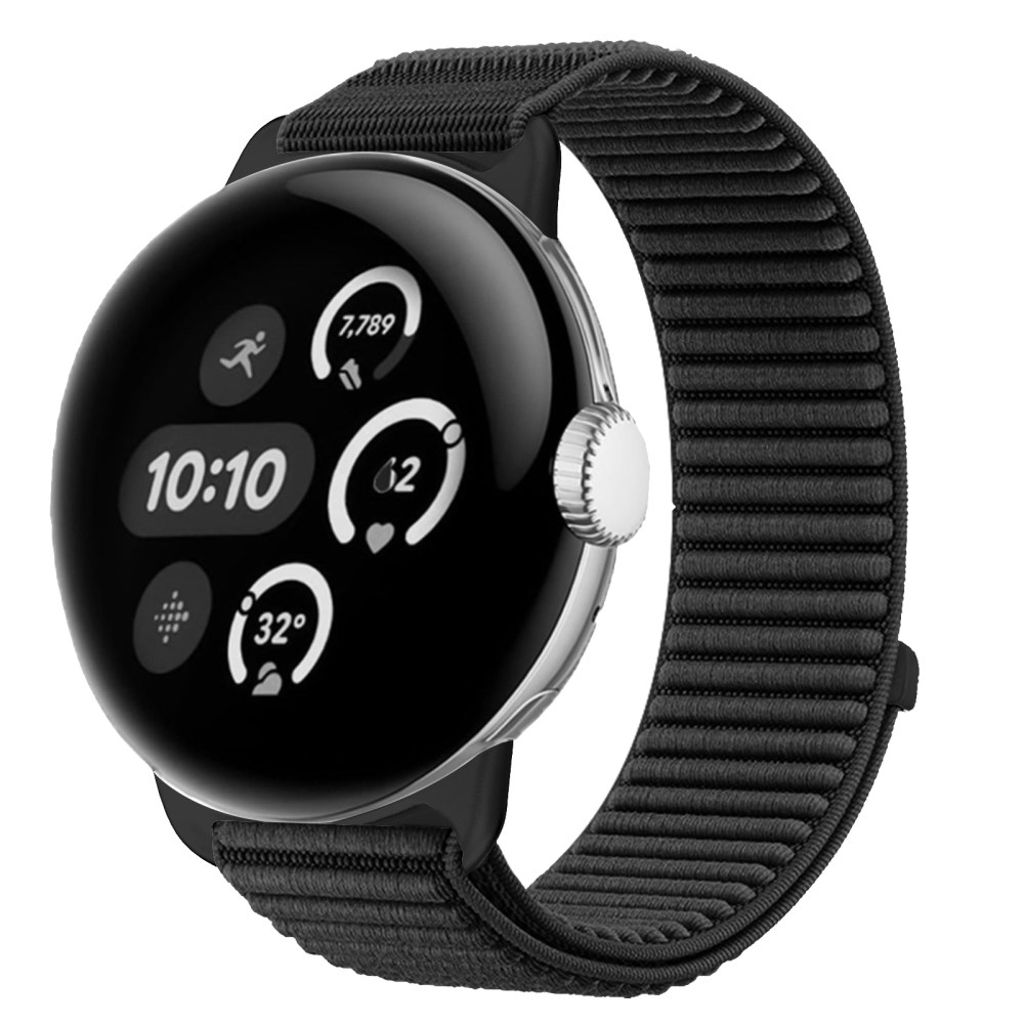 Google Pixel Watch 4 45 mm jne. Kellonranneke Nylon - musta