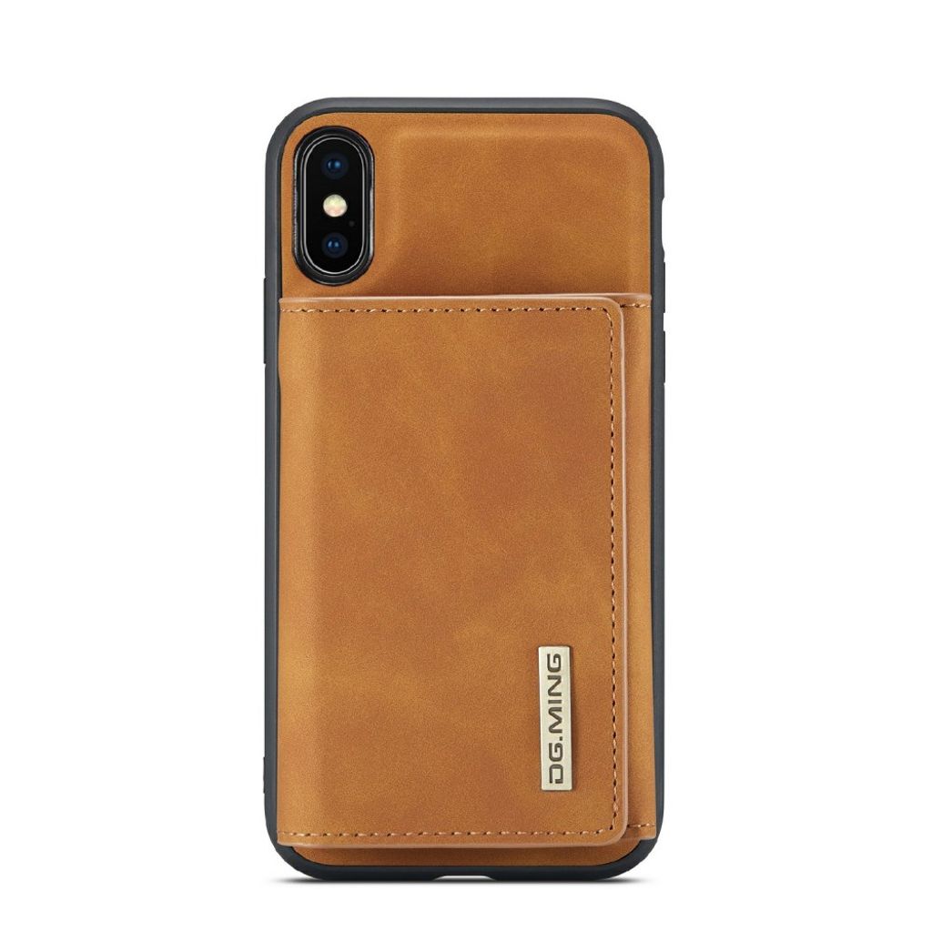 DG.MING iPhone X/XS Magneettinen Lompakkokuori – Ruskea