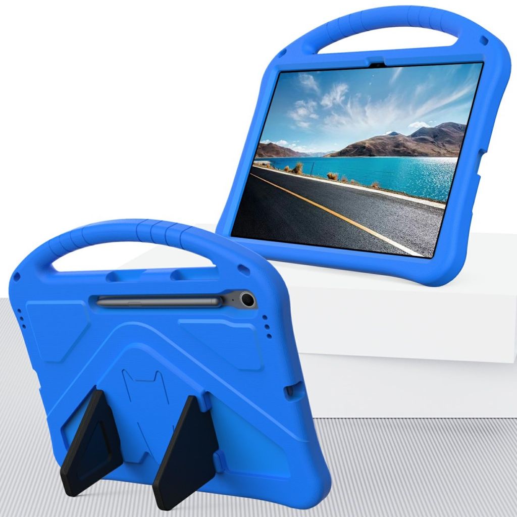 Samsung Galaxy Tab S10 FE Plus Case with Handle stand - Blue