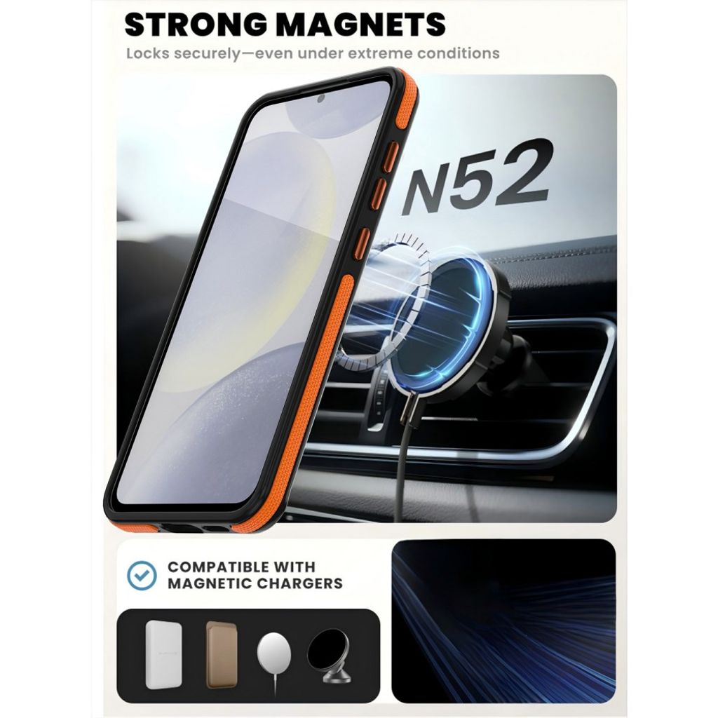 Samsung Galaxy S26 FE deksel magnetisk ring - oransje