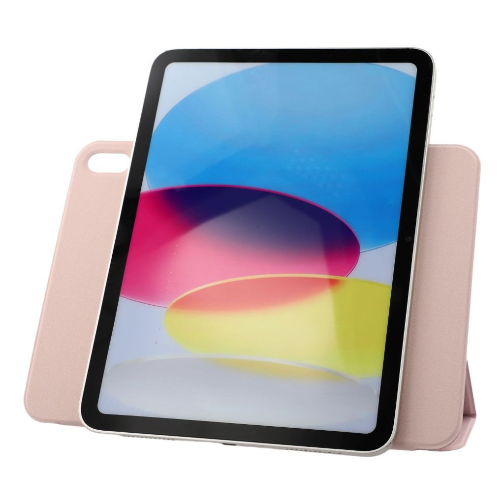 iPad A16 11" 2025/10.9" 2024 Tri-fold flip cover i kunstlæder - Lyserød