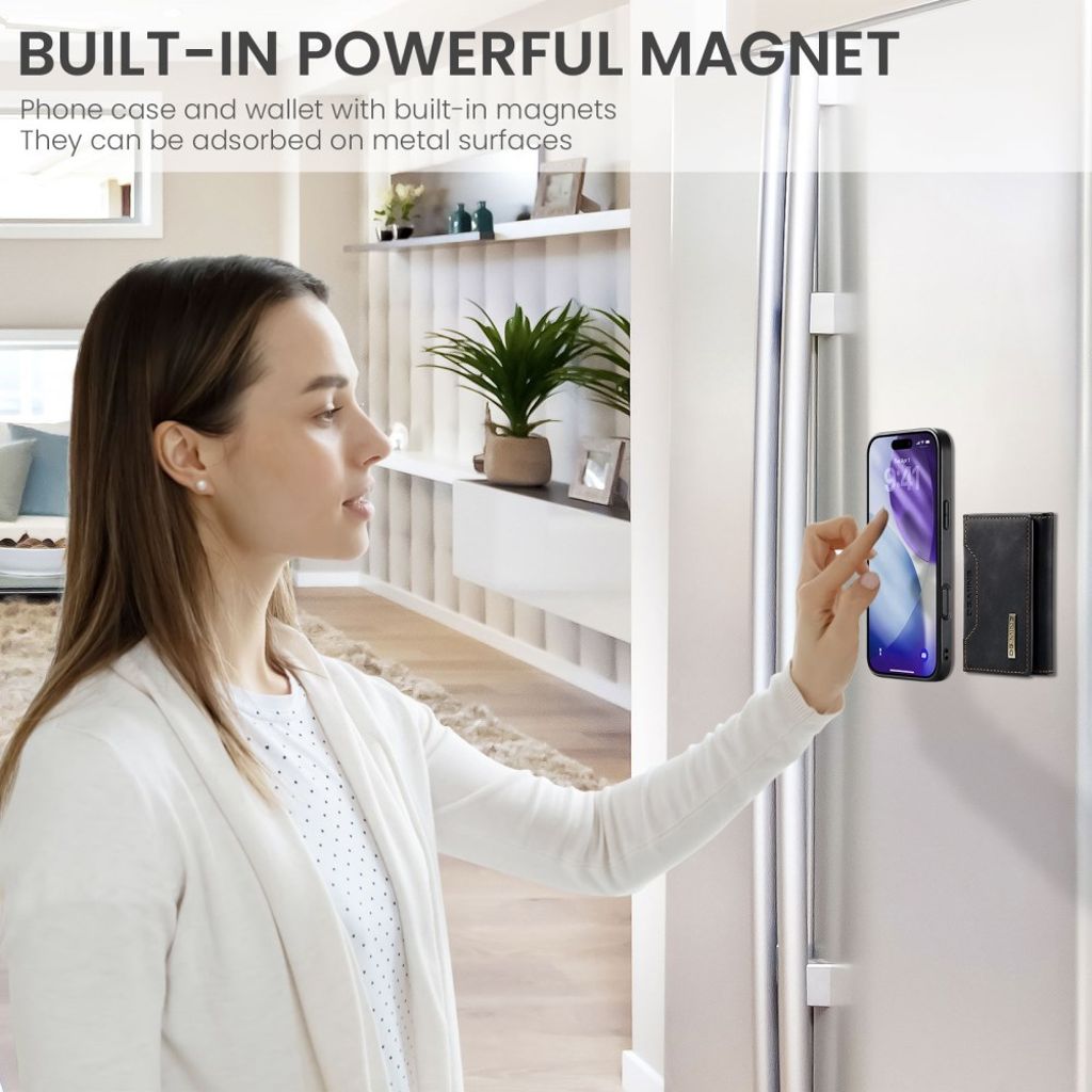 DG.MING iPhone 17 Pro Max Deksel med Lommebok - Svart