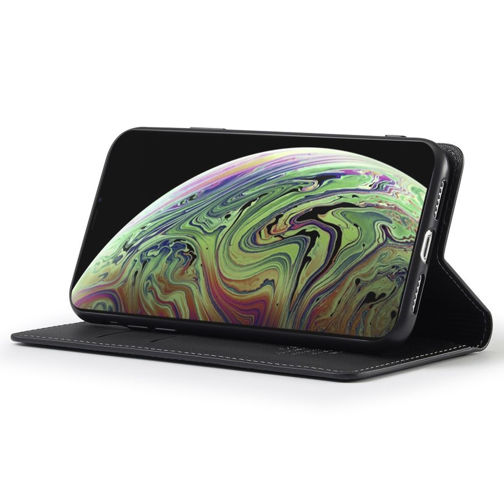 LC.IMEEKE iPhone XS Max Pungetui med Stativ og Kortholder – Sort