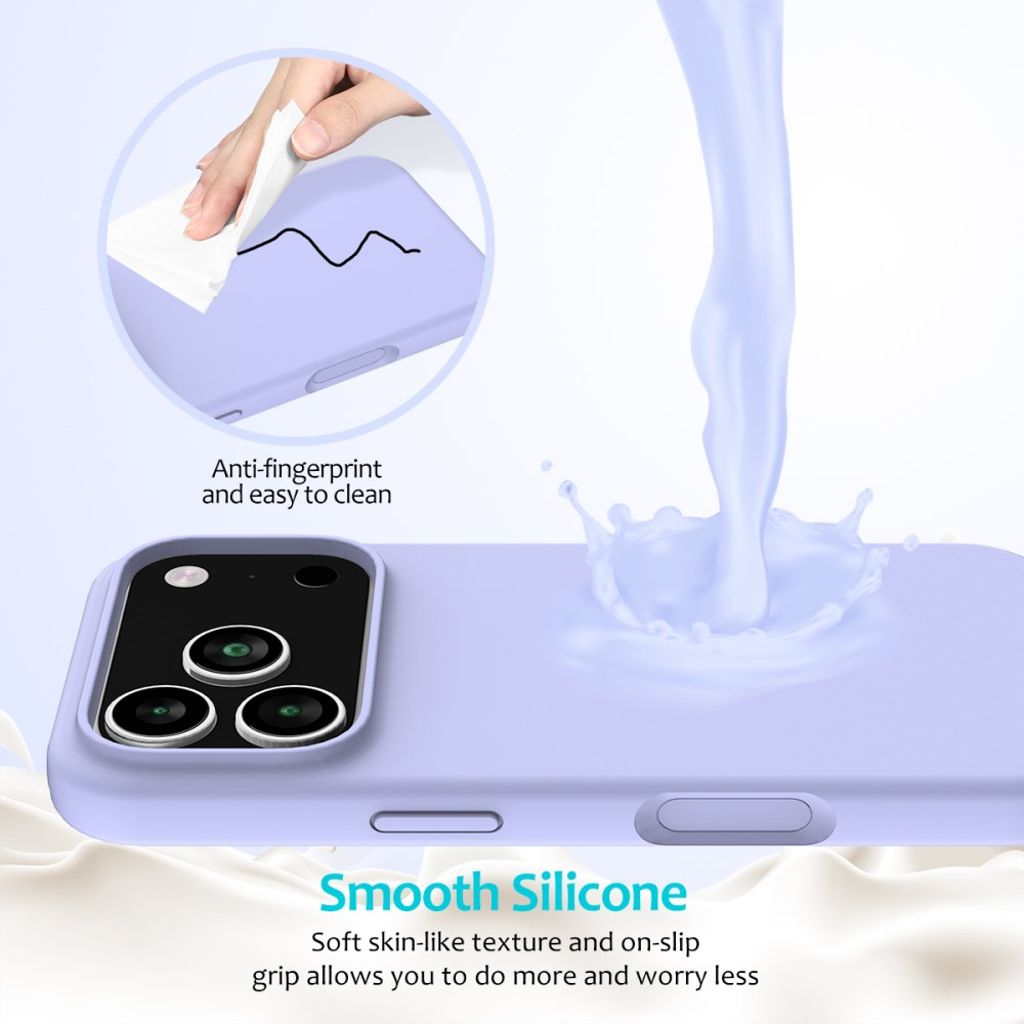 iPhone 17 Pro Max silicone phone case - light blue