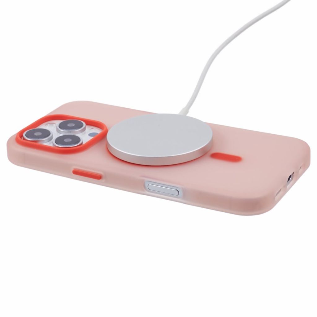 iPhone 13 Pro Max Kuori MagSafe-yhteensopiva TPU Läpikuultava – Punainen