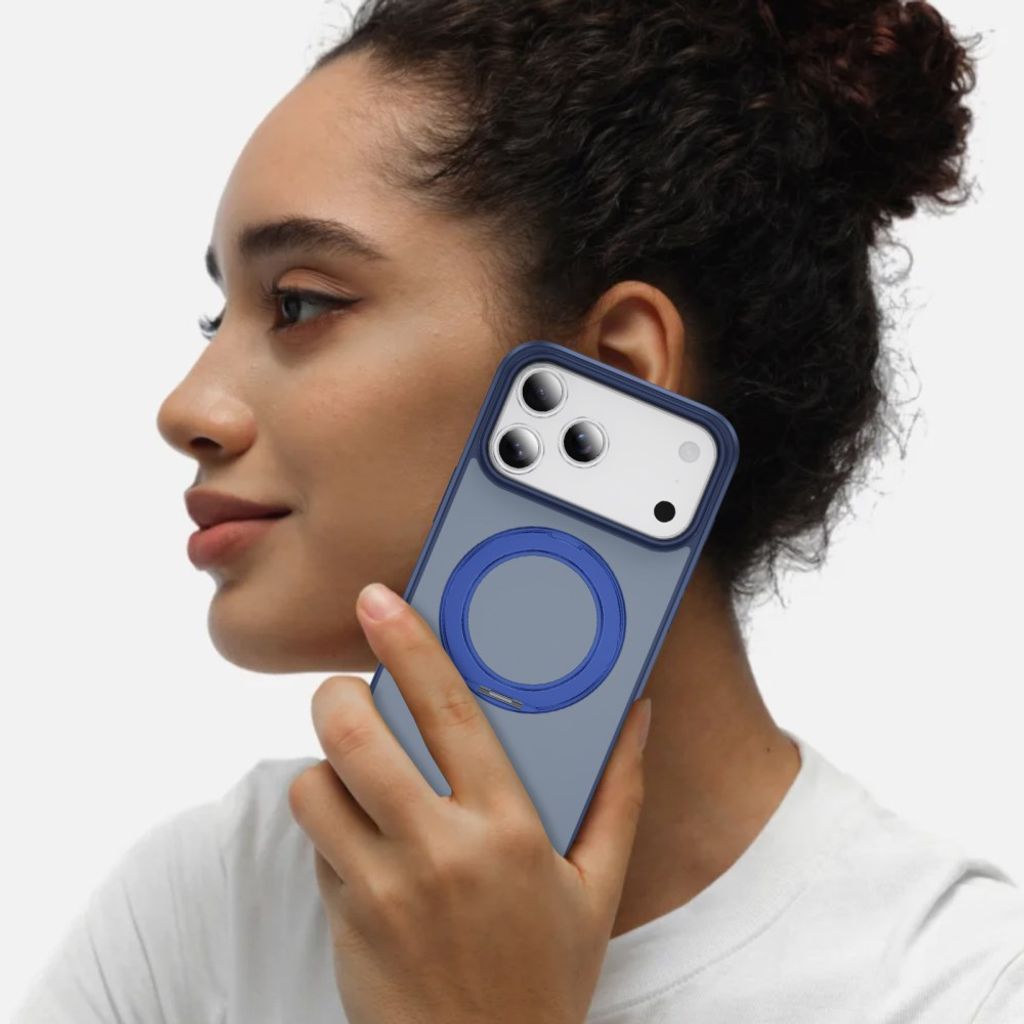 iPhone 18 Pro/17 Pro MagSafe Deksel med ringstøtte - Blå