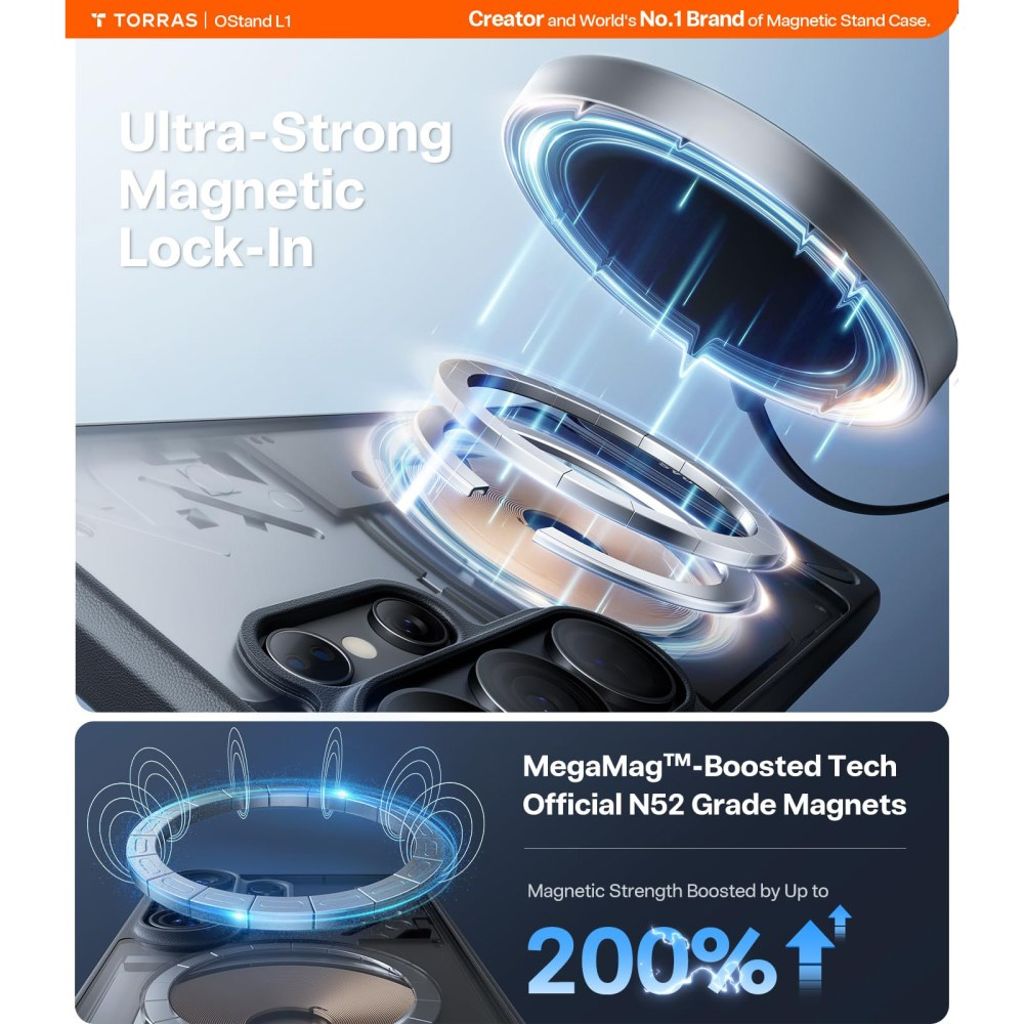 DRY Samsung Galaxy S26 Ultra MagSafe -kuori jalustalla - musta