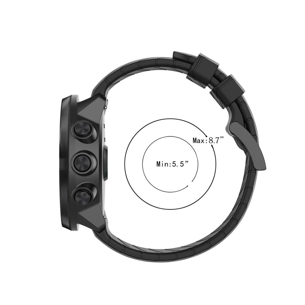 Suunto Spartan Sport/Suunto 9/Suunto D5 Klockarmband – Svart