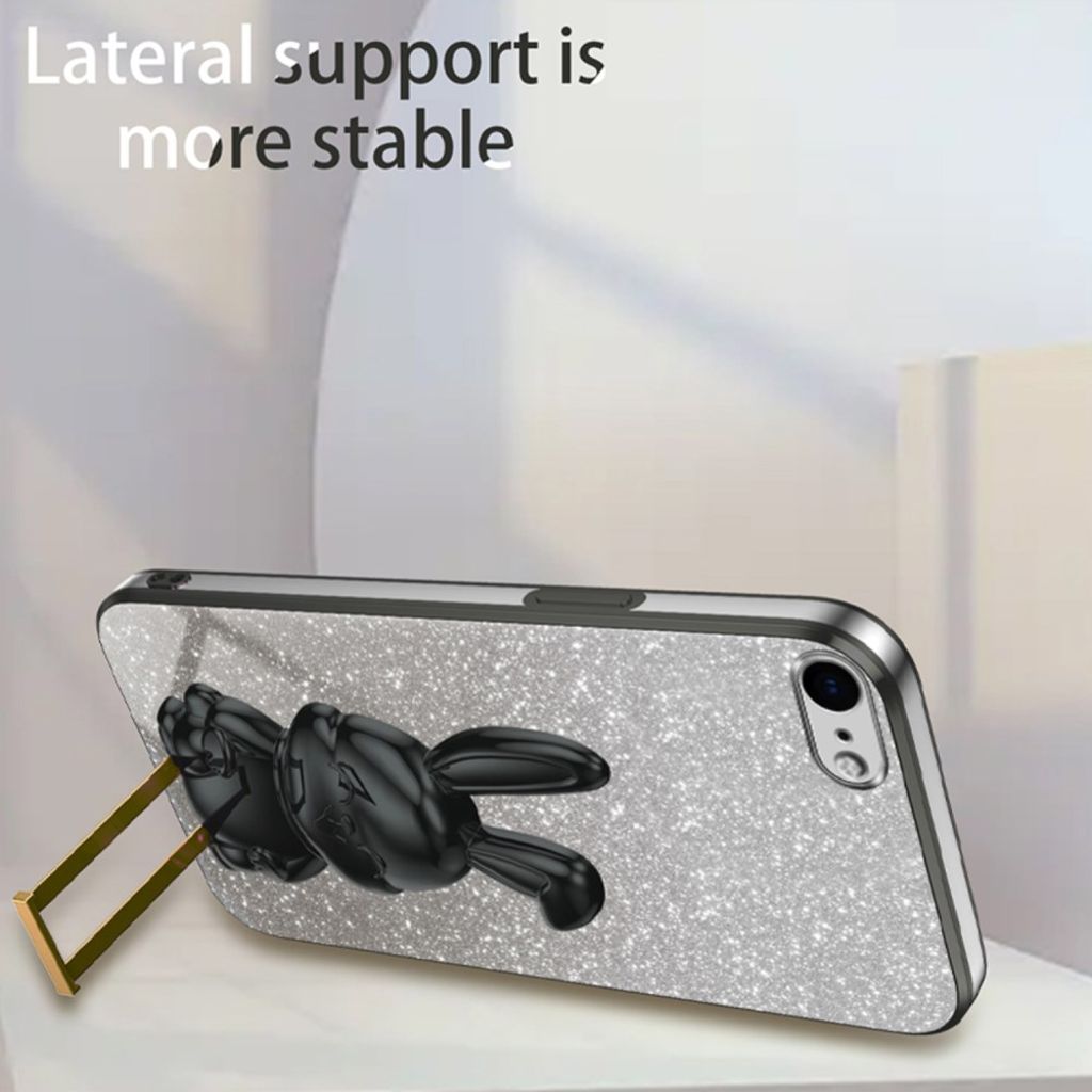 iPhone 6/7/8/SE 2020/2022 Skal med Stativ - Svart