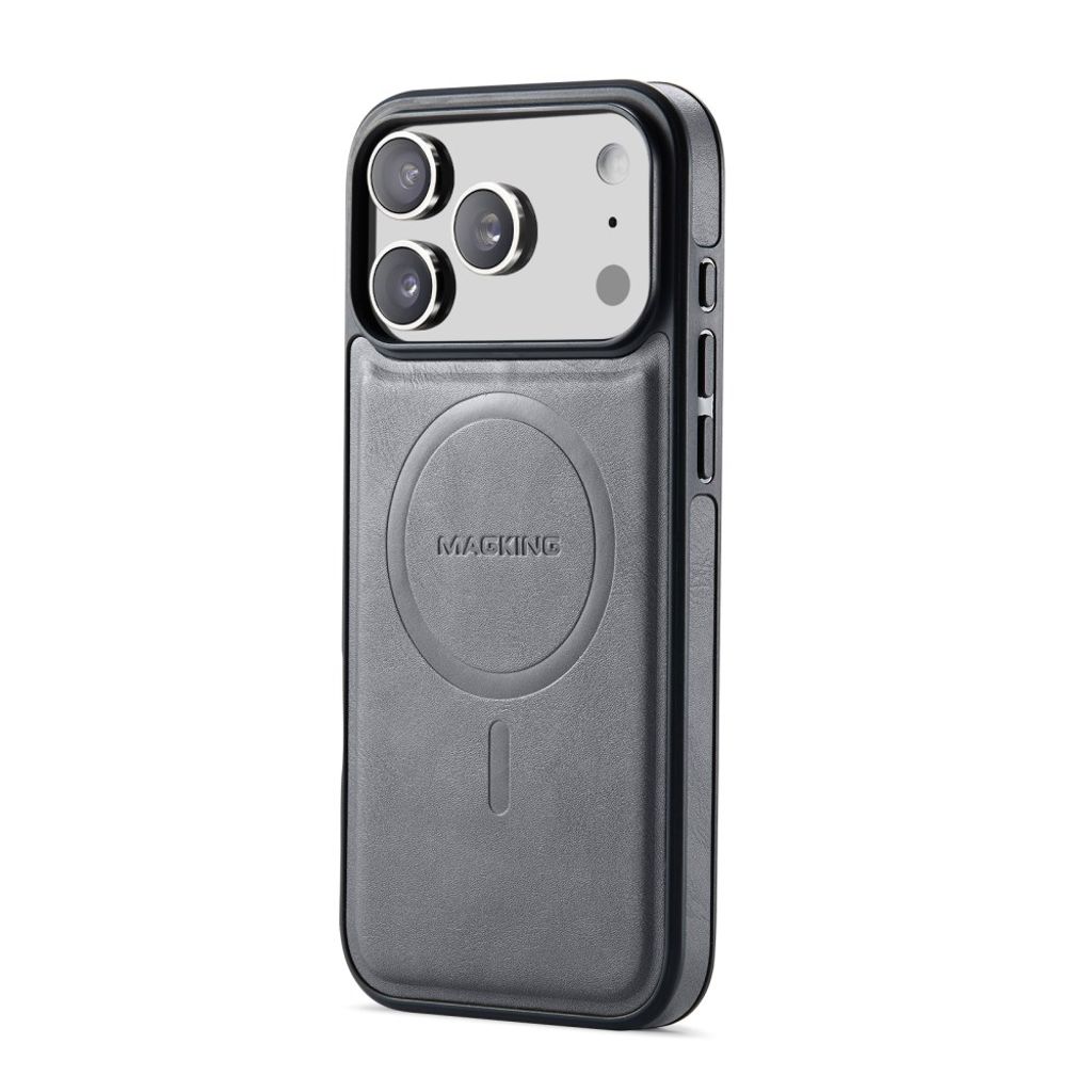MAGKING K1 iPhone 18 Pro Max / 17 Pro Max MagSafe Deksel i PU-skinn - Grå