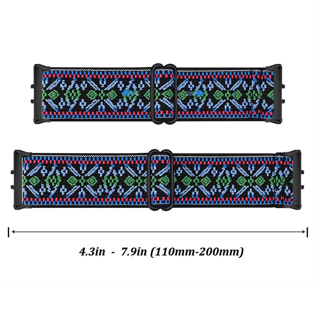 Samsung Galaxy Fit3 Klockarmband Elastisk Nylon Justerbar – Svart