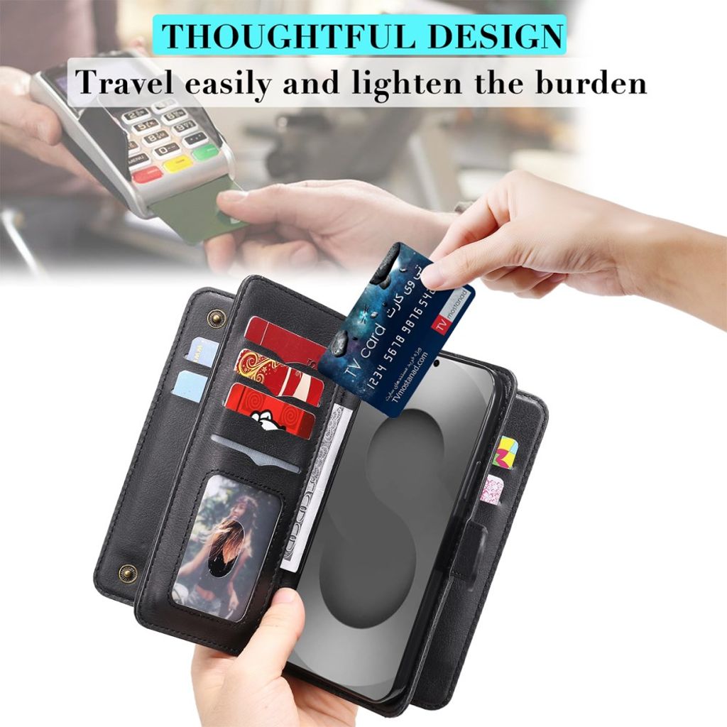 Samsung Galaxy S26 Ultra Cover with 10 Card Slots - Black