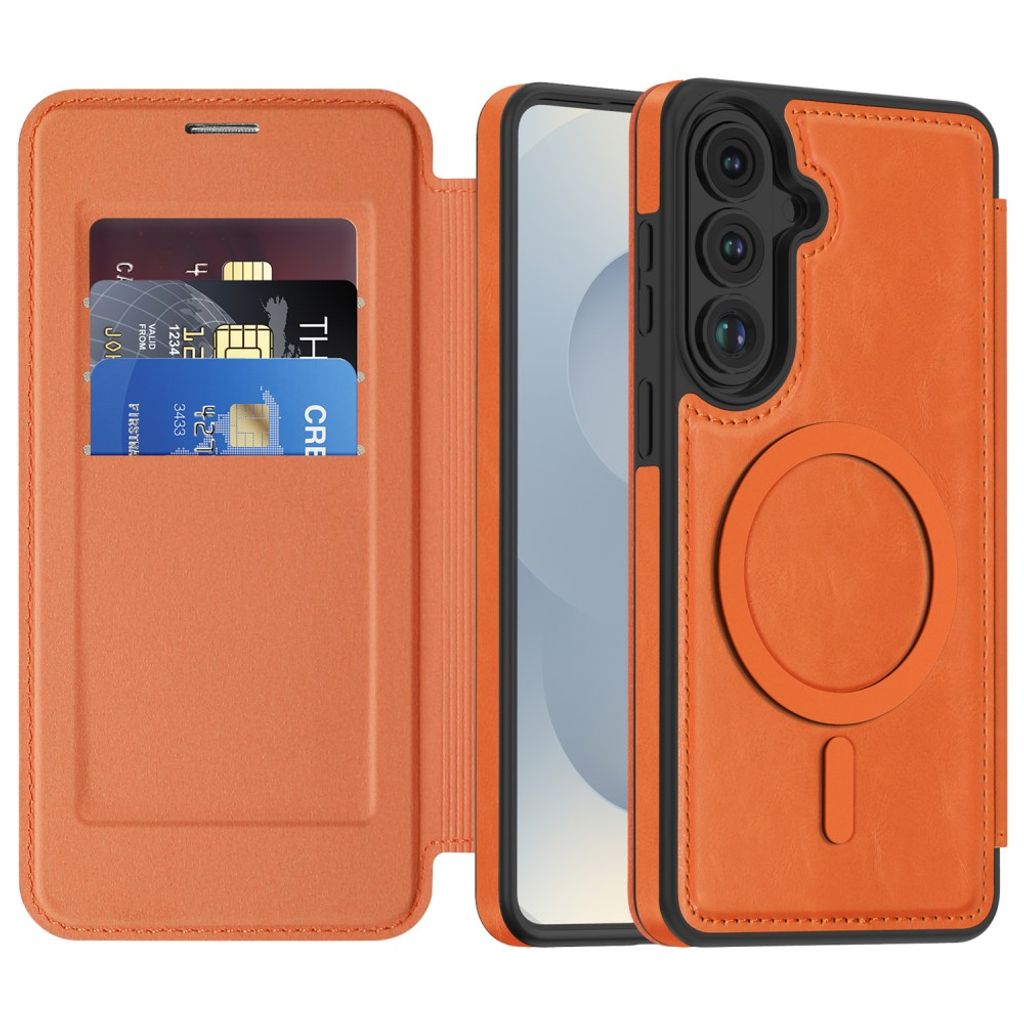 Samsung Galaxy S26 Plus MagSafe Lompakkokotelo - Oranssi