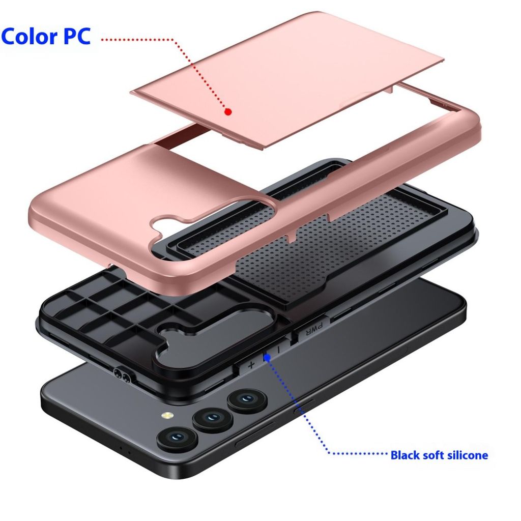 Samsung Galaxy S25 FE Deksel med Kortspor - Rose gull
