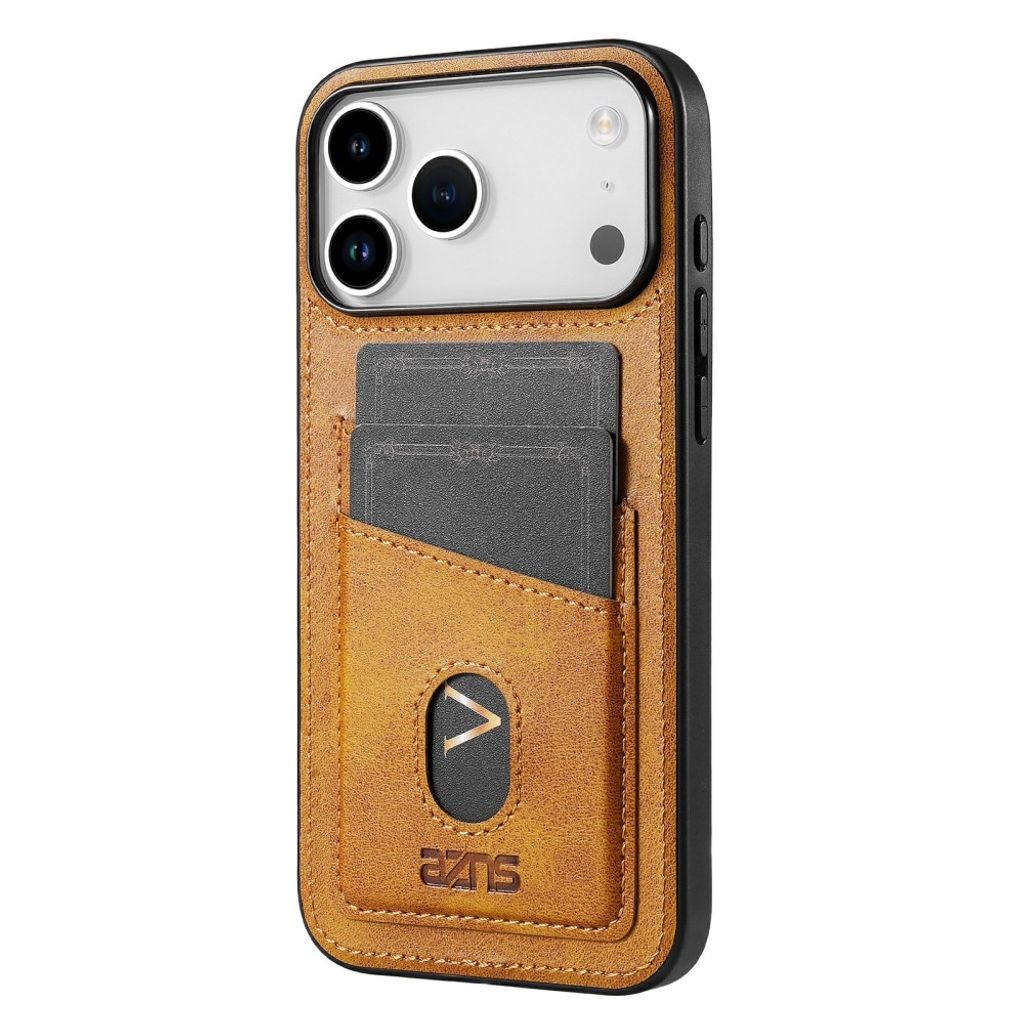 iPhone 18 Pro Max/17 Pro Max Kuori korttitaskulla PU-nahkaa - Ruskea