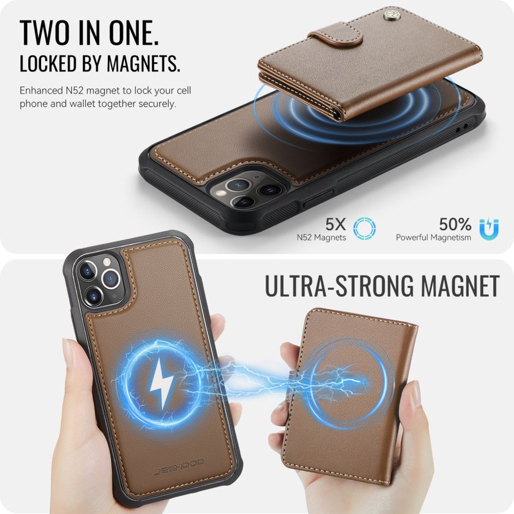 JEEHOOD iPhone 11 Pro Cover med MagSafe - Brun