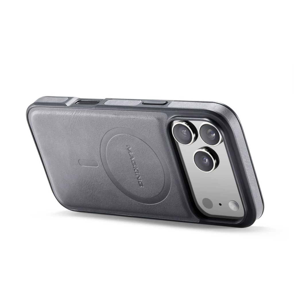 MAGKING K1 iPhone 18 Pro Max / 17 Pro Max MagSafe Deksel i PU-skinn - Grå