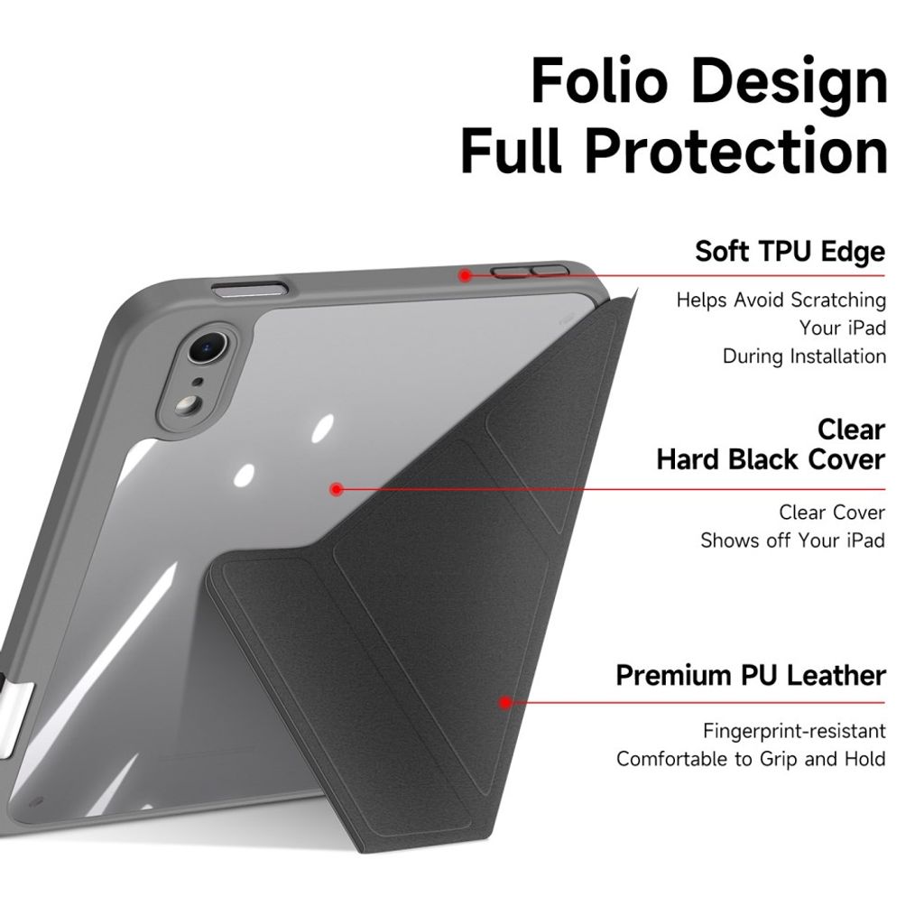 DUX DUCIS iPad Mini (2026) Origami-kotelo - Harmaa