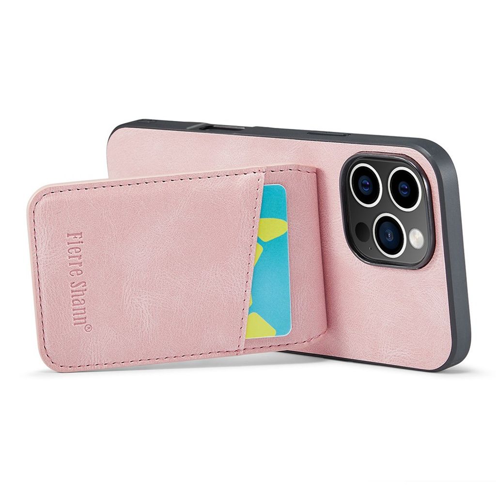 FIERRE SHANN iPhone 16 Pro Deksel med Kortspor - Rosa