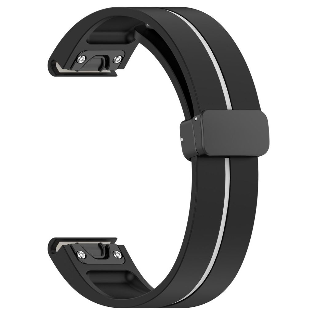 Garmin Fenix 8 51mm Klockarmband i Silikon - Svart, Vit