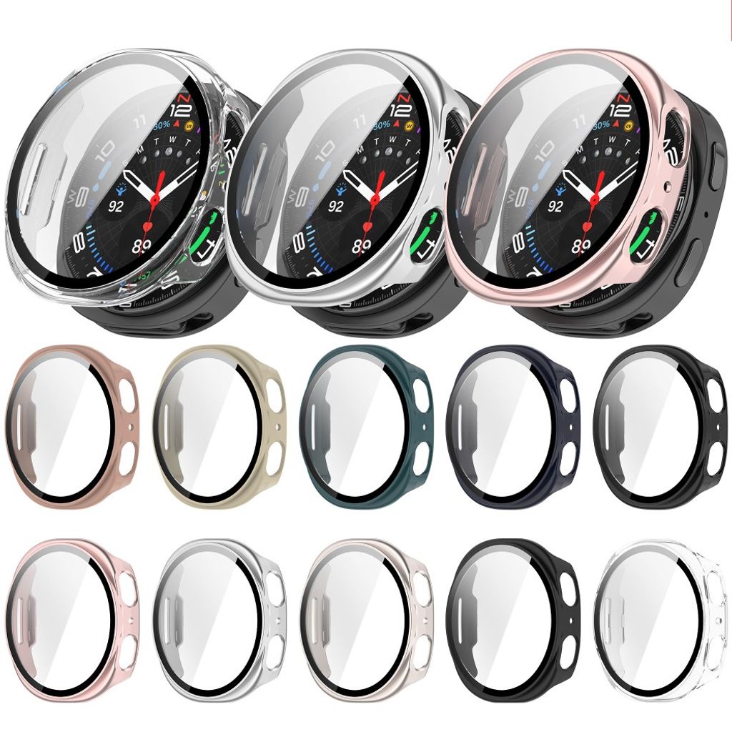 Samsung Galaxy Watch9 44mm Deksel med skjermbeskytter i glass - Blå