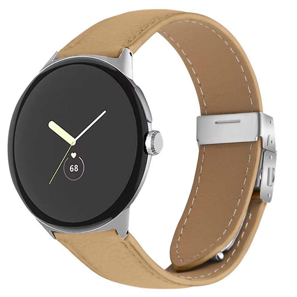 Google Pixel Watch 4 41 mm jne. kellonranneke nahkaa - vaaleanruskea