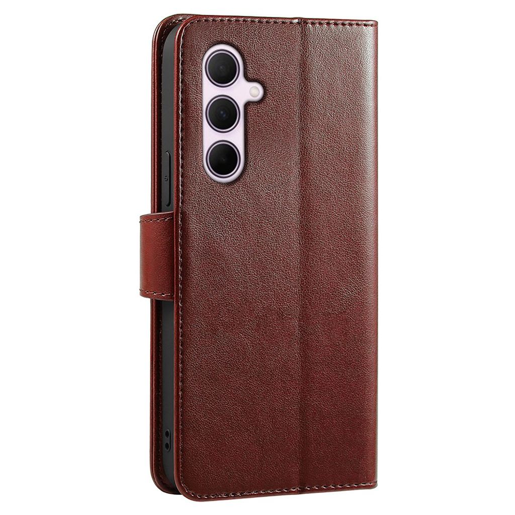 Samsung Galaxy A27 Plånboksfodral Stativ Korthållare PU-läder – Brun