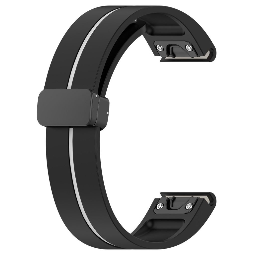 Garmin Fenix 8 51mm Klockarmband i Silikon - Svart, Vit