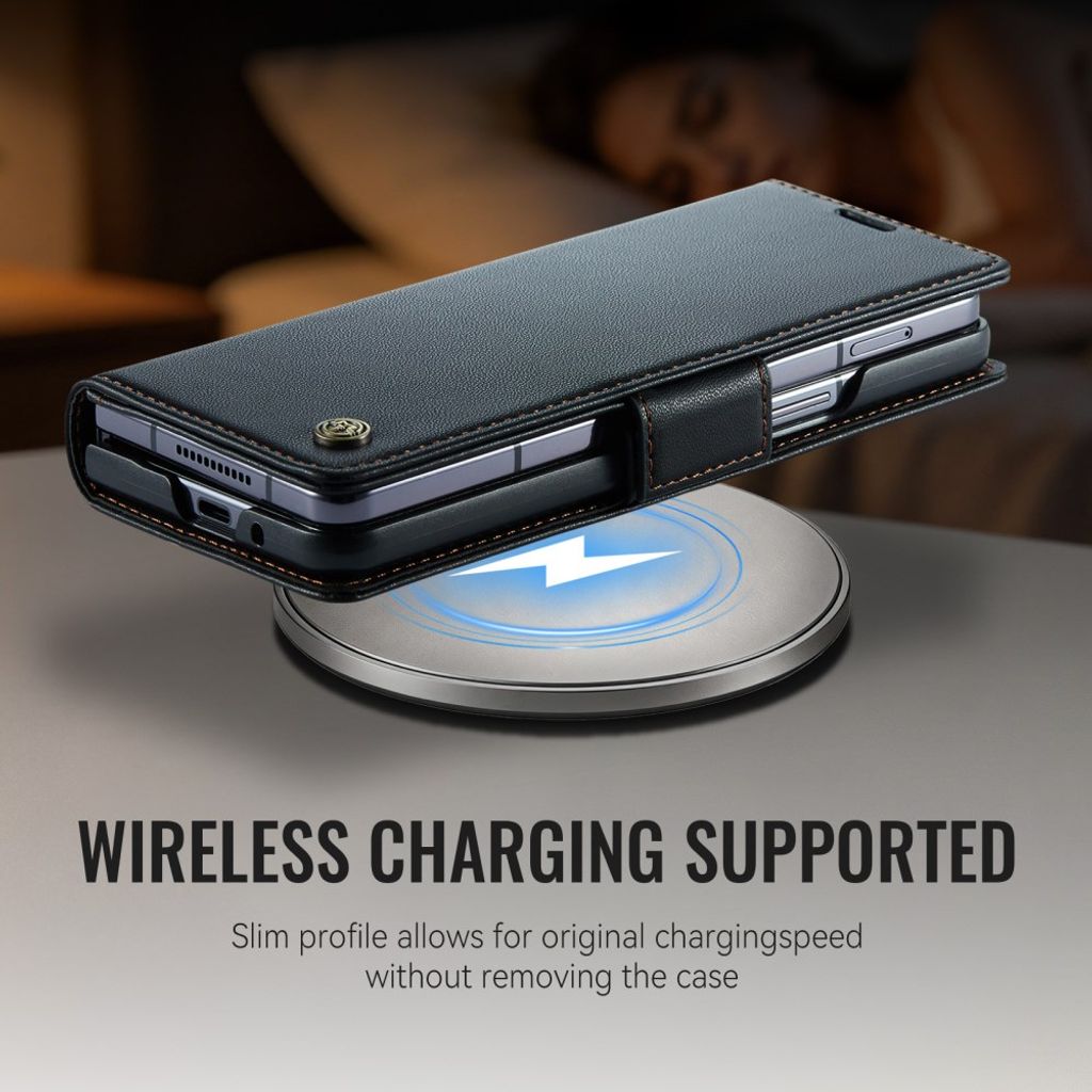 CASEME Samsung Galaxy Z Fold8 Ultra Flip Cover med RFID blokering - Sort