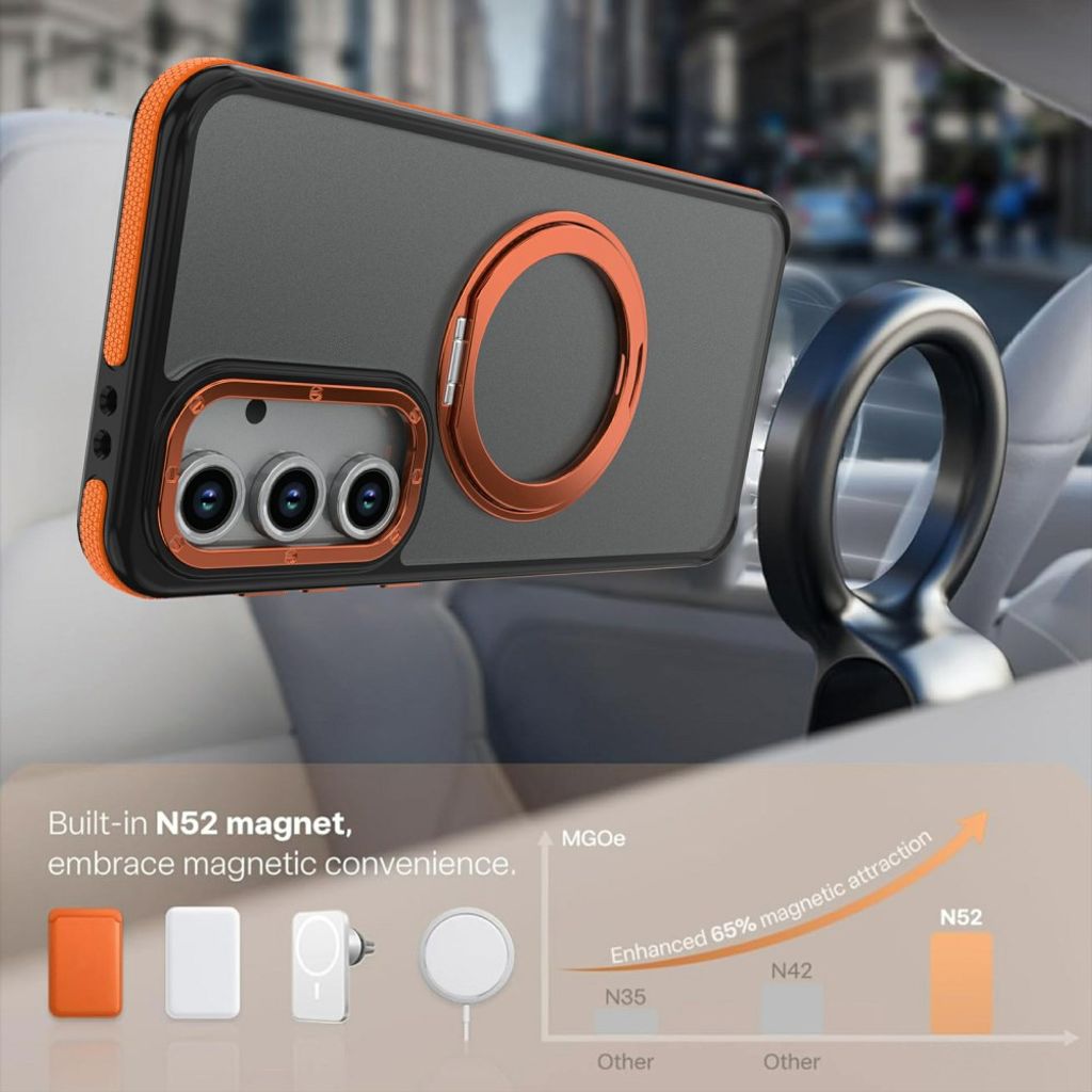 Samsung Galaxy S26 FE deksel magnetisk ring - oransje
