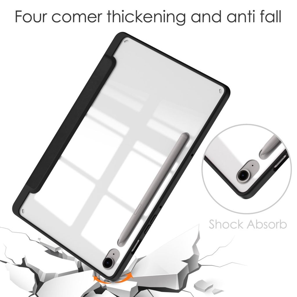 Samsung Galaxy Tab S10 FE/S9 FE Etui med Penneplass - Svart