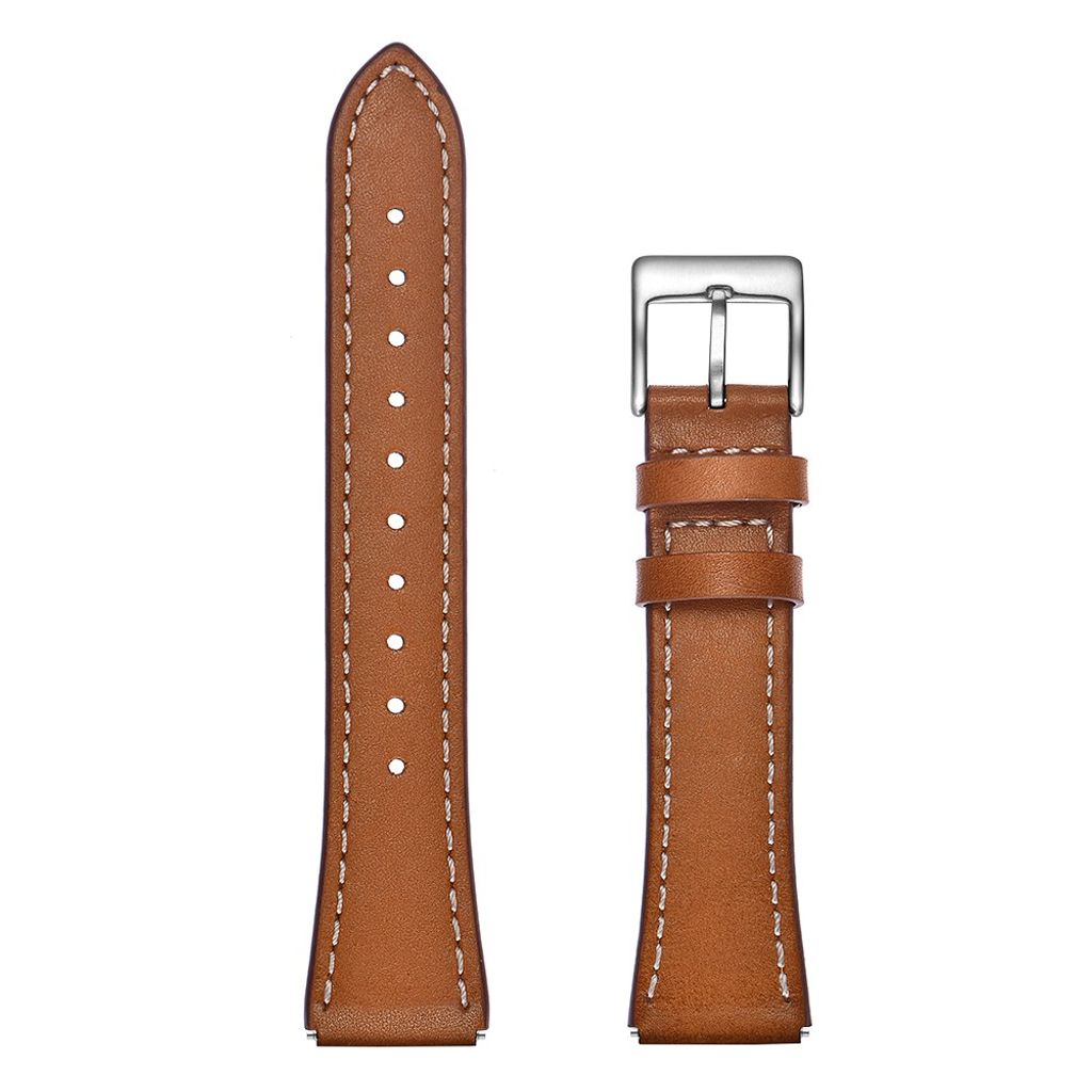 Garmin Vivoactive 4S/3S/Huawei TalkBand B5 ja muut. Kellon ranneke aitoa nahkaa – ruskea