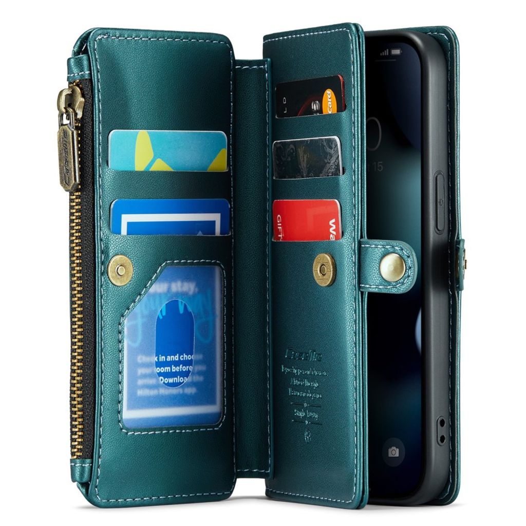 CASEME iPhone 13 Mini Lommeboketui med RFID-blokkering – Grønn