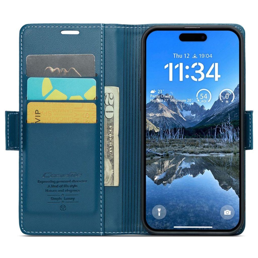 CASEME iPhone 16 Cover with Card Slots - Blue