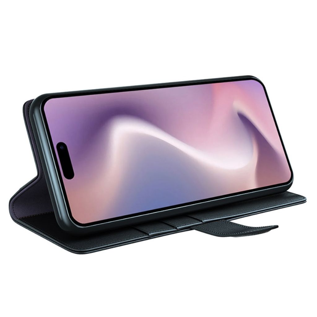 iPhone 16 Pro Max Fodral i äkta läder - Svart