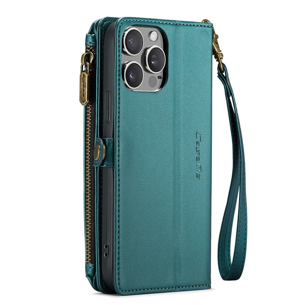 CASEME iPhone 15 Pro Max Cover with 10 Card Slots - Green