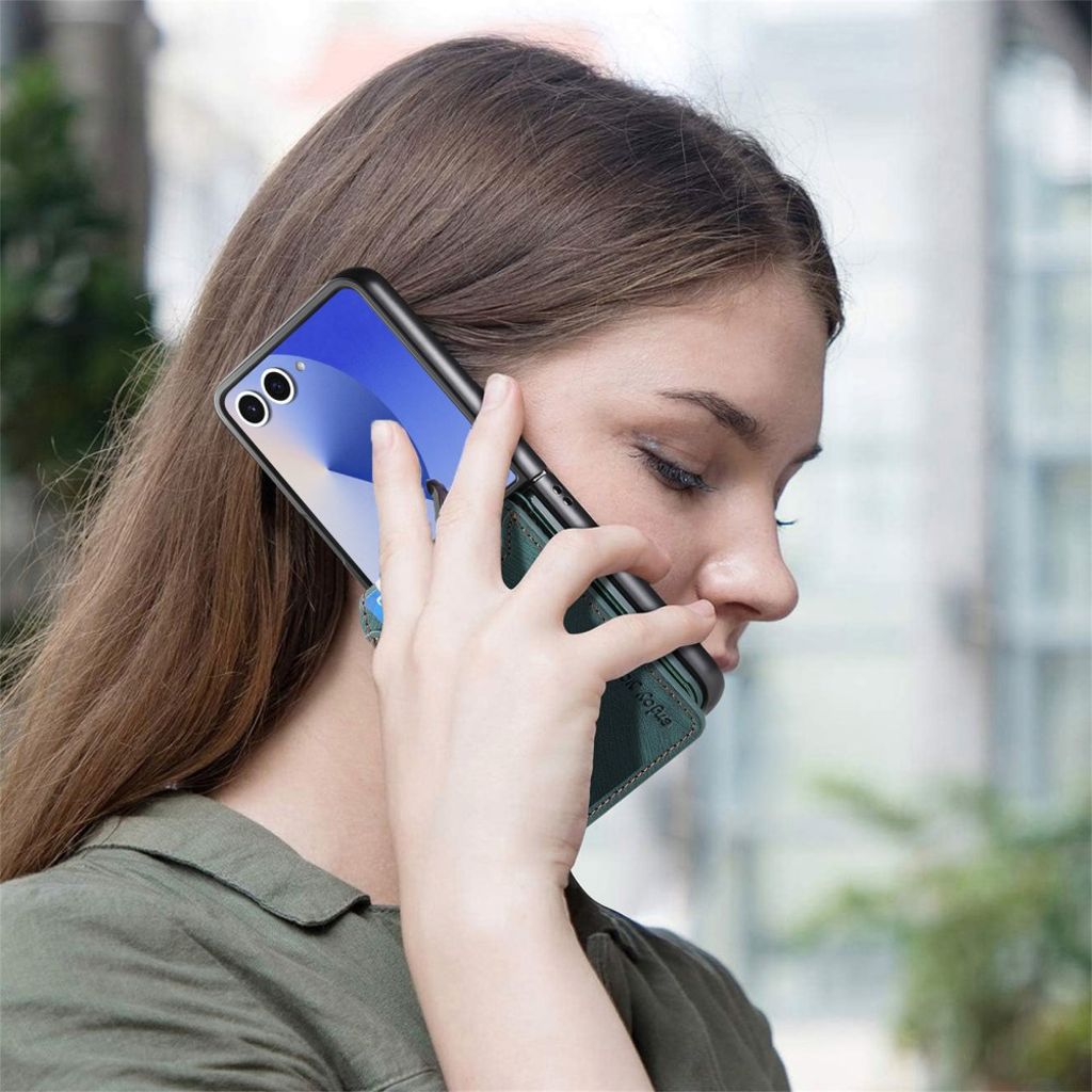 Samsung Galaxy Z Flip7 5G Cover med Ringholder - Grøn