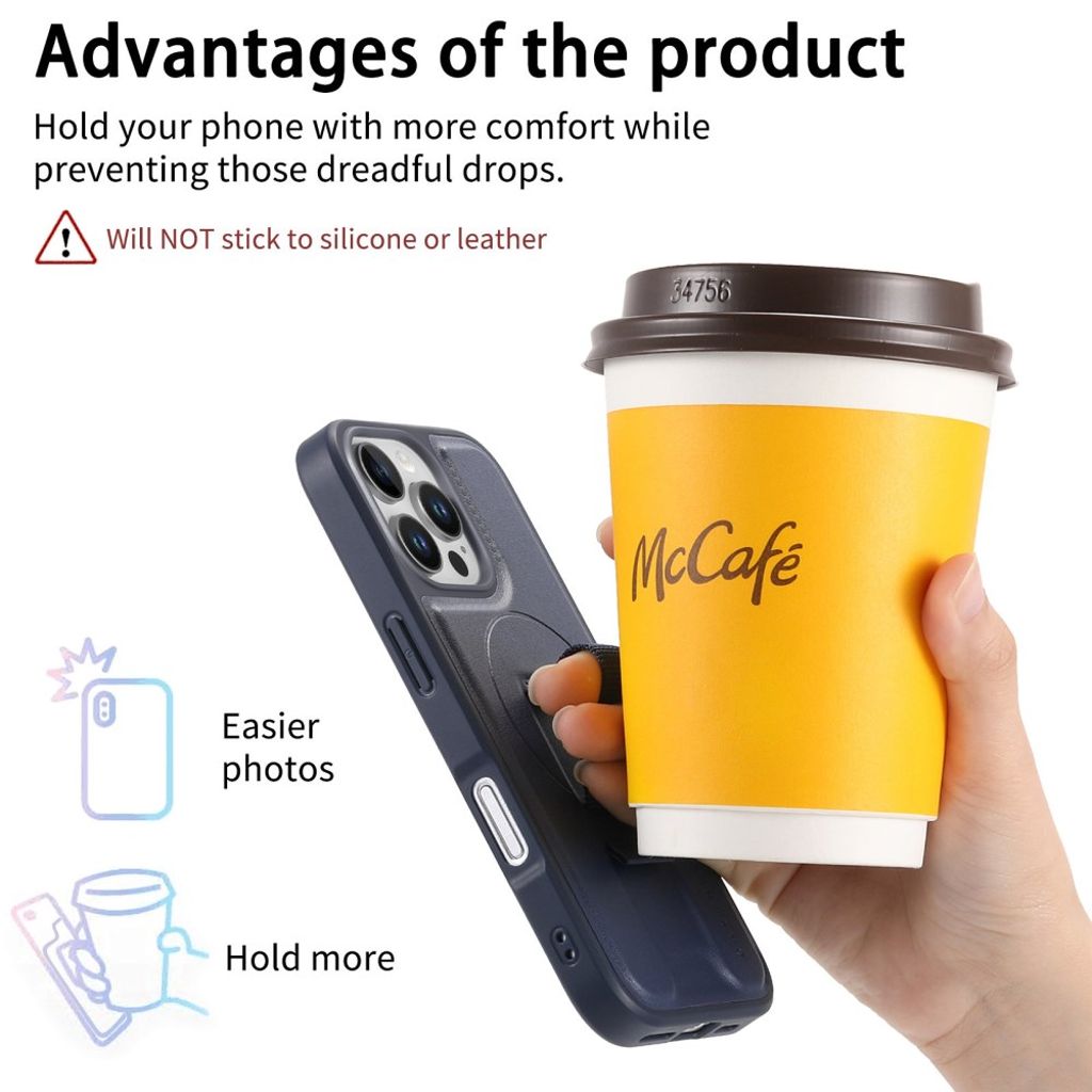 CASENEO iPhone 16 Pro Deksel med MagSafe - Blå