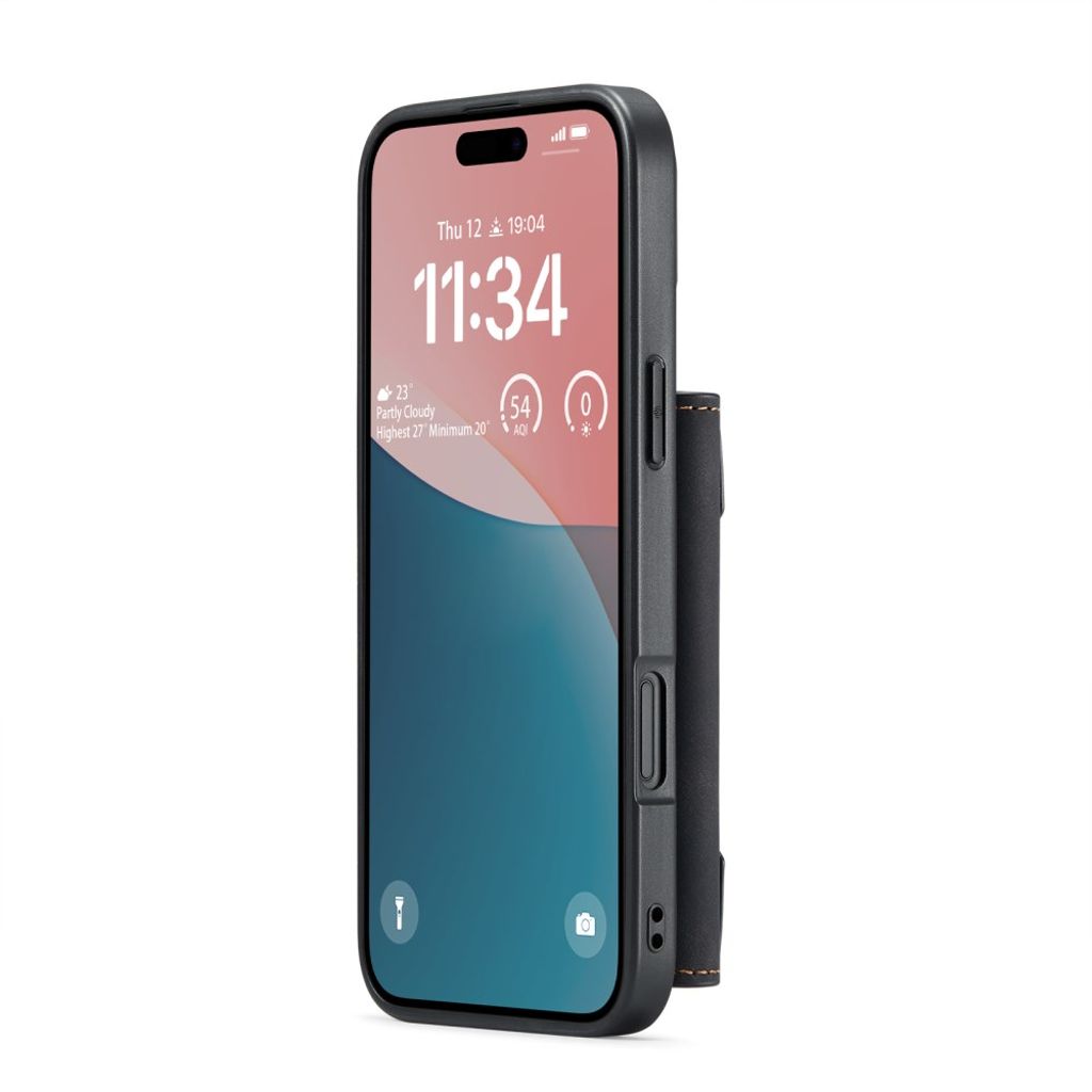 DG.MING iPhone 17 Cover med Pung - Sort