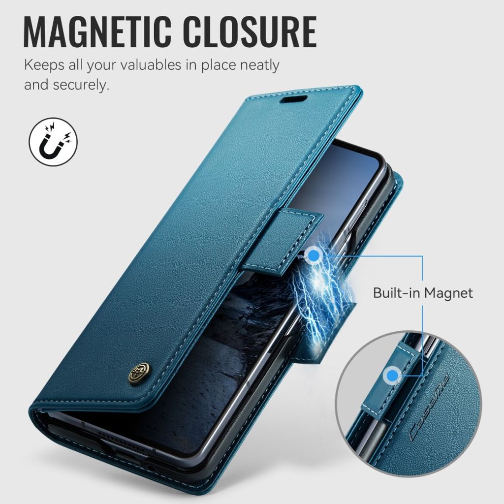 CASEME Samsung Galaxy Z Fold8 Ultra Flip Cover med RFID blokering - Blå