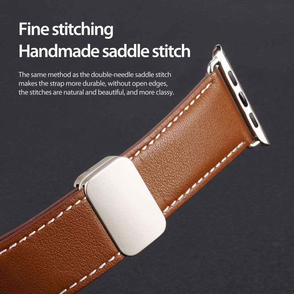 DUX DUCIS YA Series Apple Watch 42/44/46/49mm Urrem i ægte læder - Brun