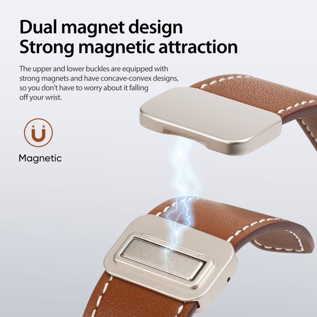 DUX DUCIS YA Series Apple Watch 38/40/41/42mm Urrem i ægte læder - Brun