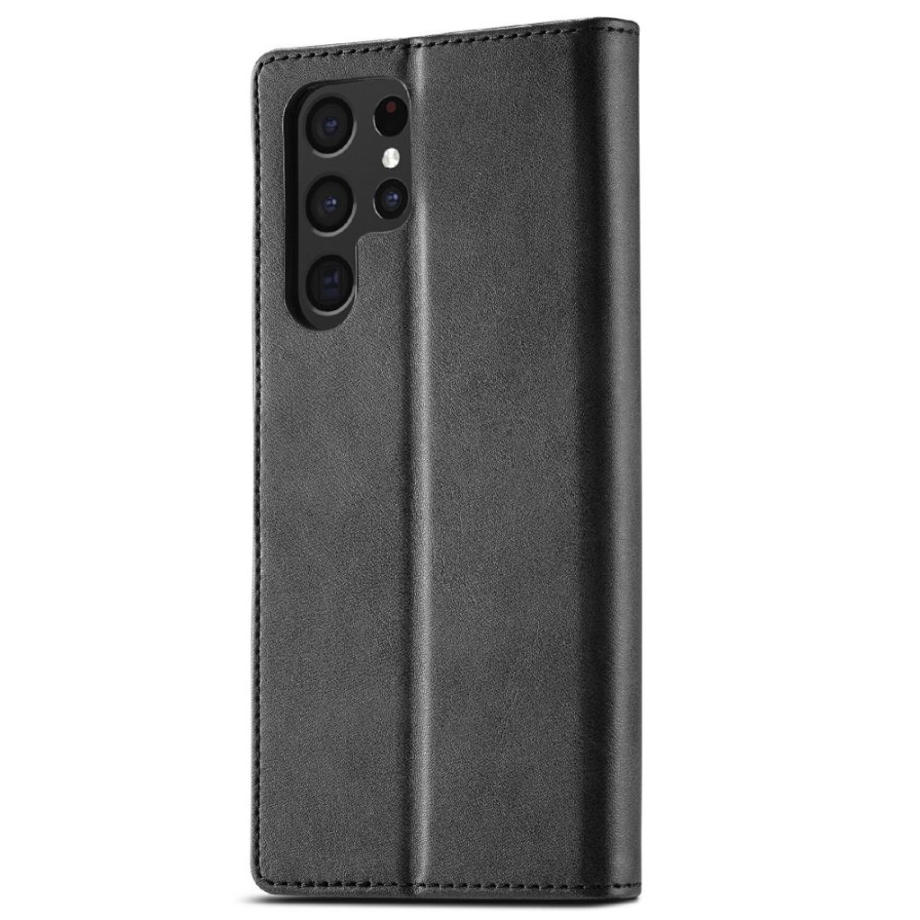 LC.IMEEKE Samsung Galaxy S25 Ultra Lommeboketui PU-lær Stativ – Svart