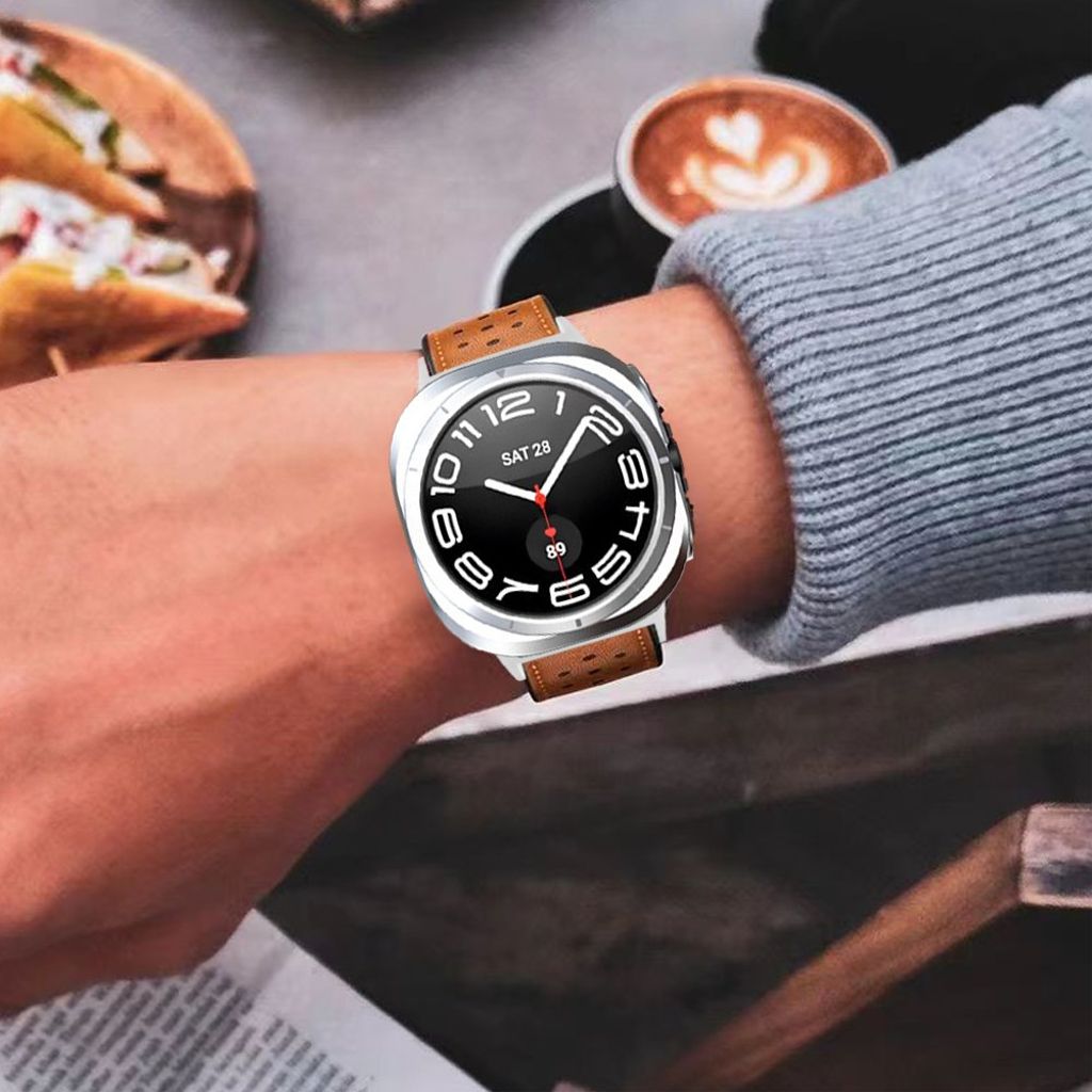 Samsung Galaxy Watch Ultra 47mm Urrem Ægte Læder – Brun