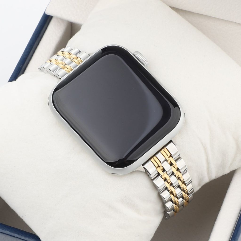 Apple Watch 38/40/41/42mm Urrem med lænkedesign i rustfrit stål - Sølv/Guld