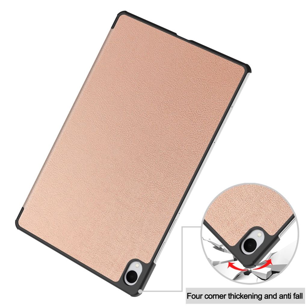 Samsung Galaxy Tab S12 Plus Slimmat Tri-fold stativfodral - Roséguld