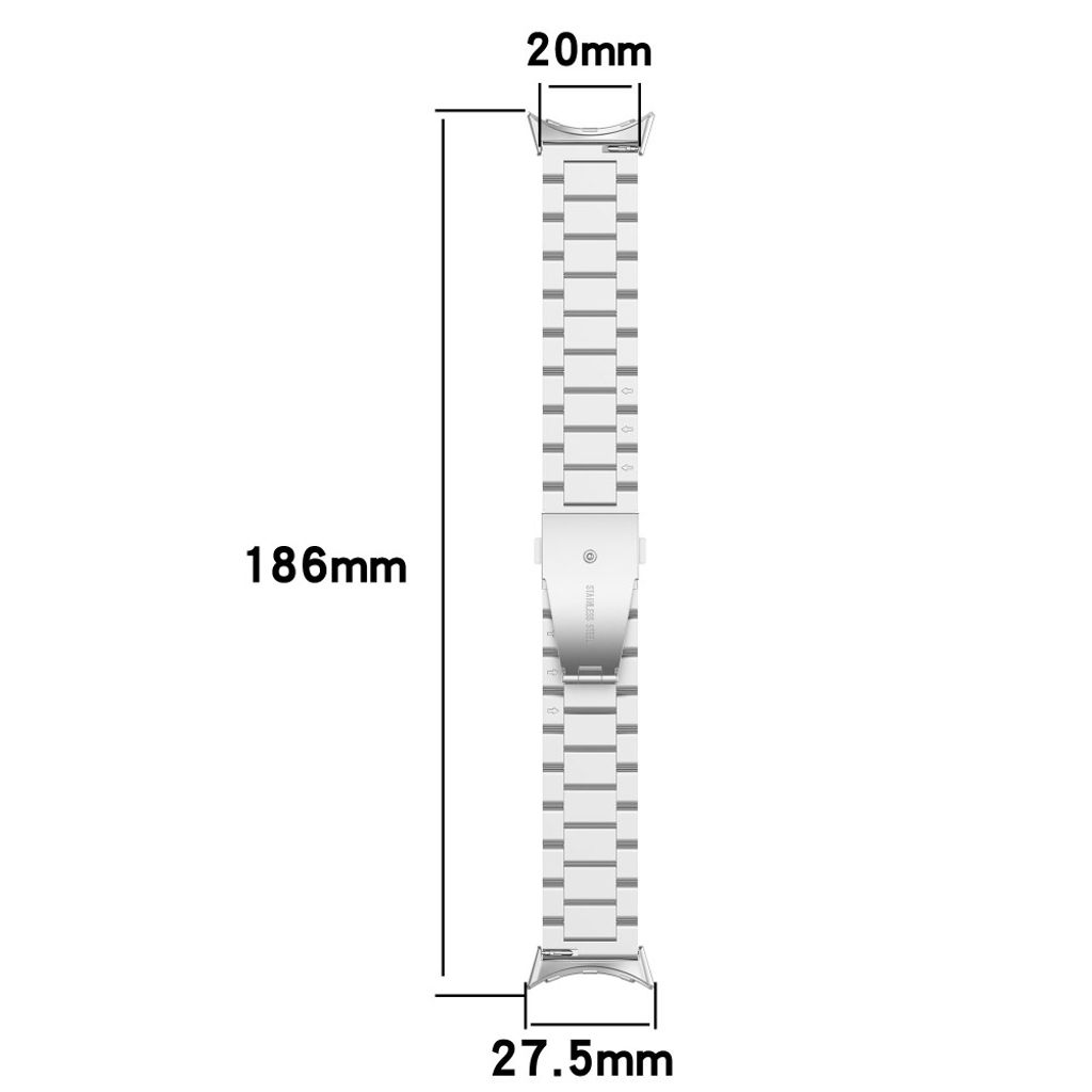 Google Pixel Watch 3 45 mm Kellonranneke Ruostumaton teräs - hopea