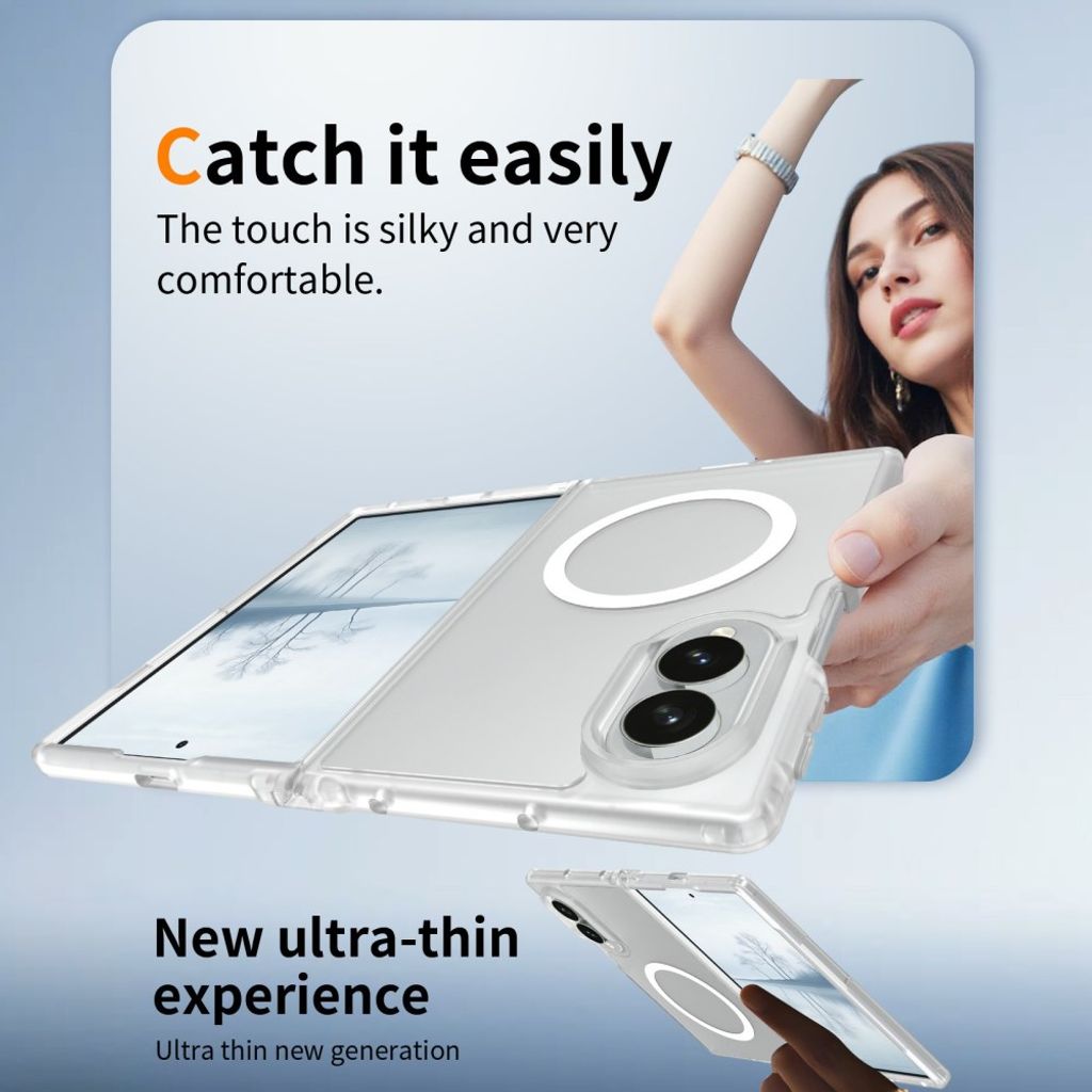 Samsung Galaxy Z Fold8 MagSafe cover med akrylbagside - Gennemsigtig