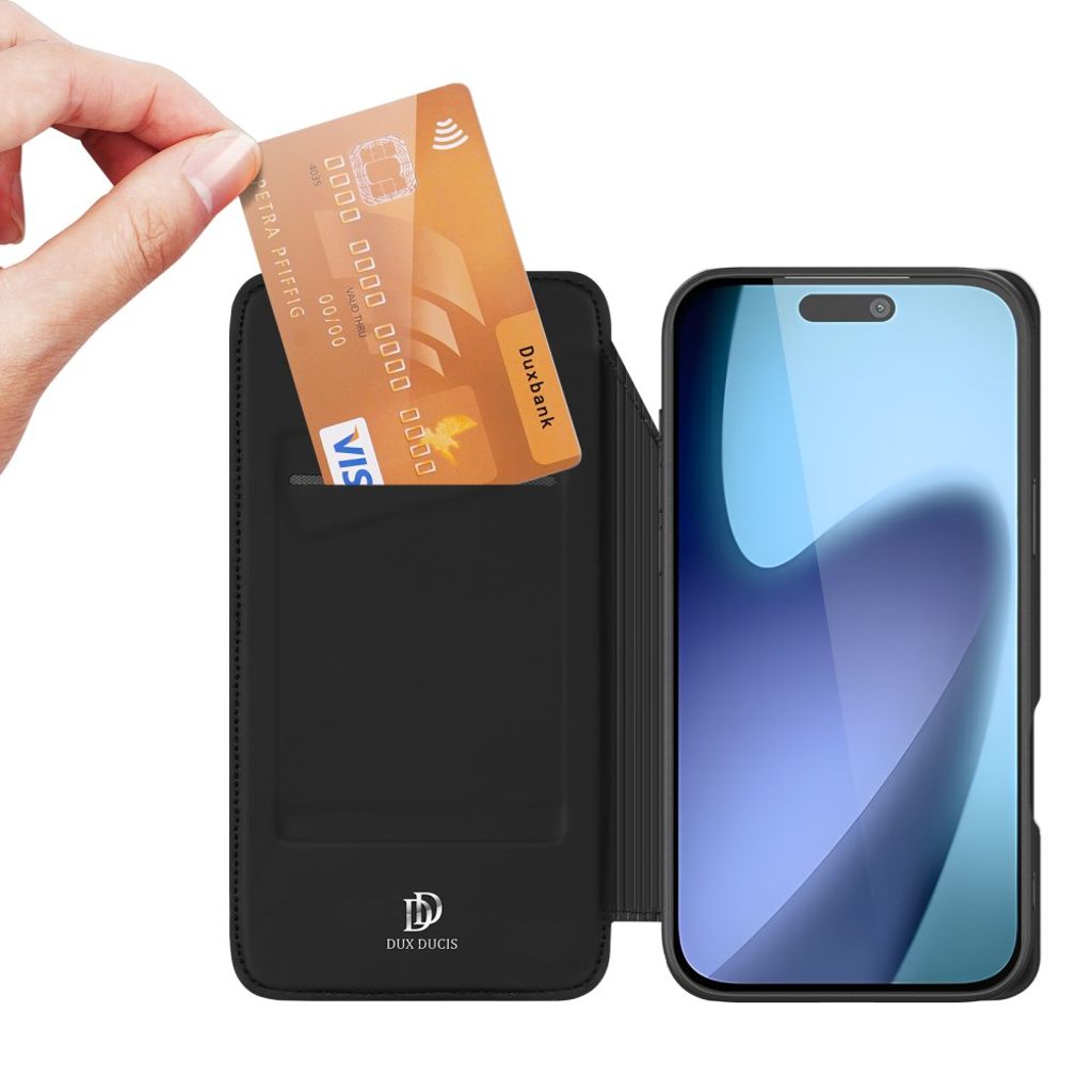 DUX DUCIS iPhone 17 Air Kotelo Jalustalla - Musta